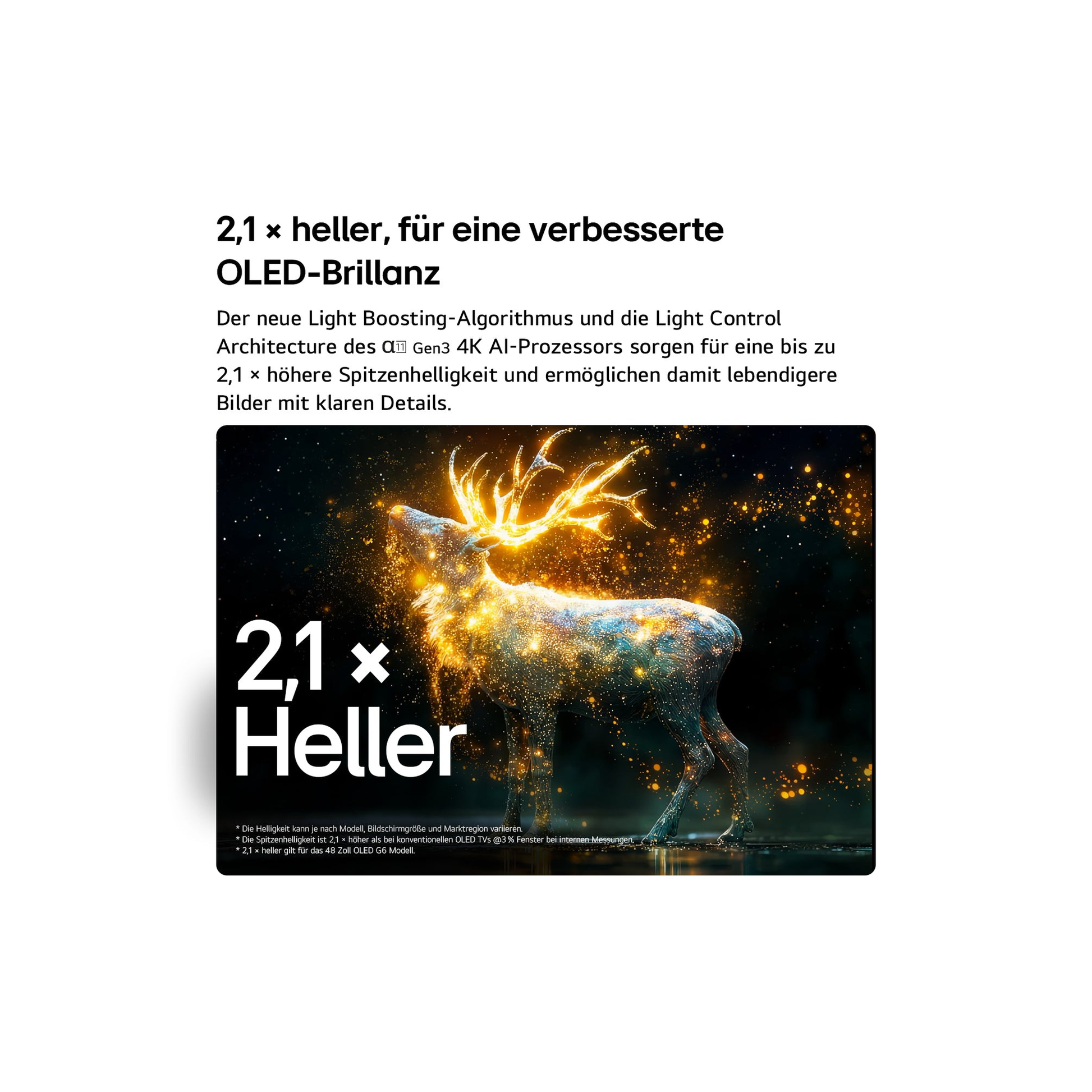 LG OLED55C69LB OLED-Fernseher Feature-Darstellung Brightness Booster Pro