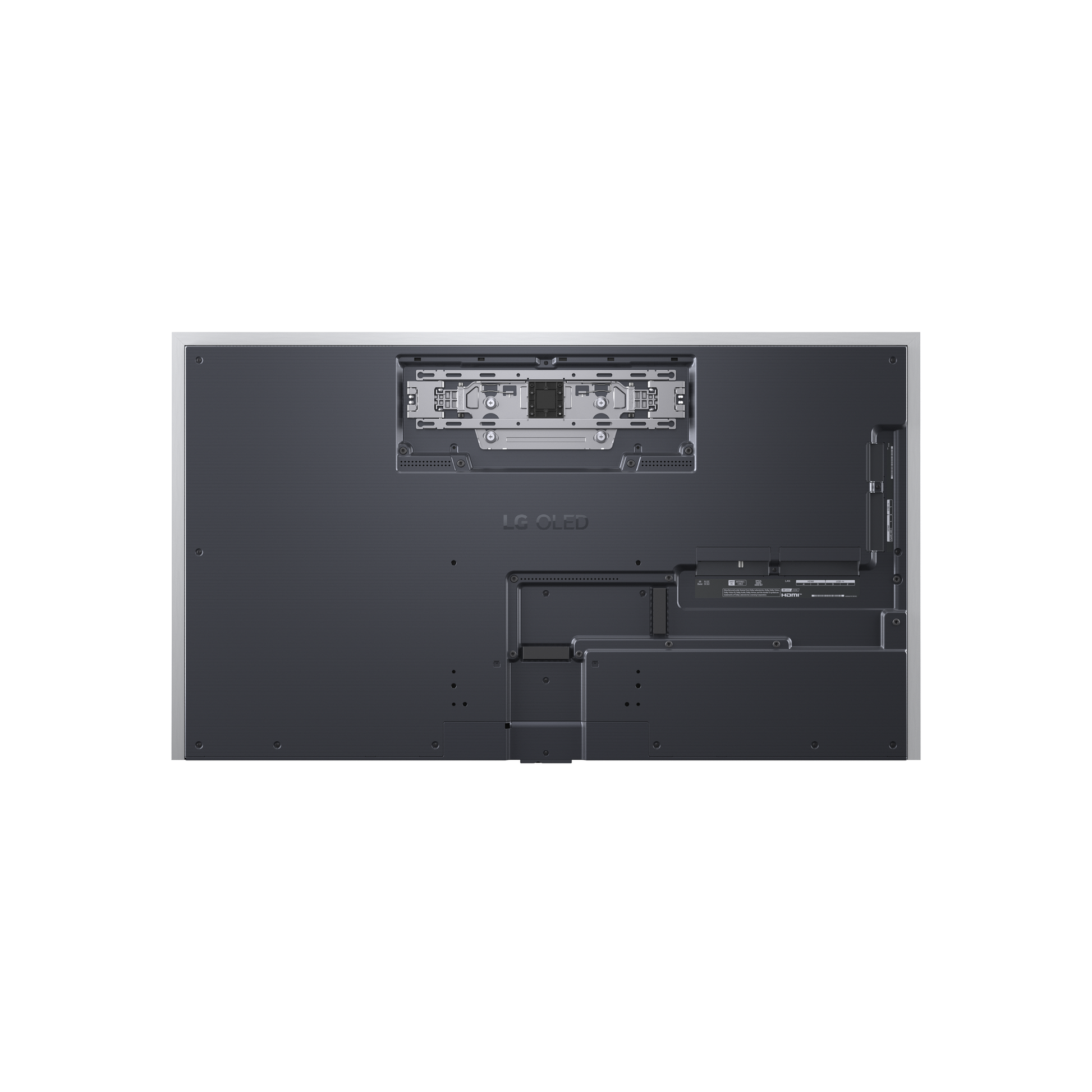 LG OLED55G67LW OLED-Fernseher Rueckansicht mit Wandhalterung