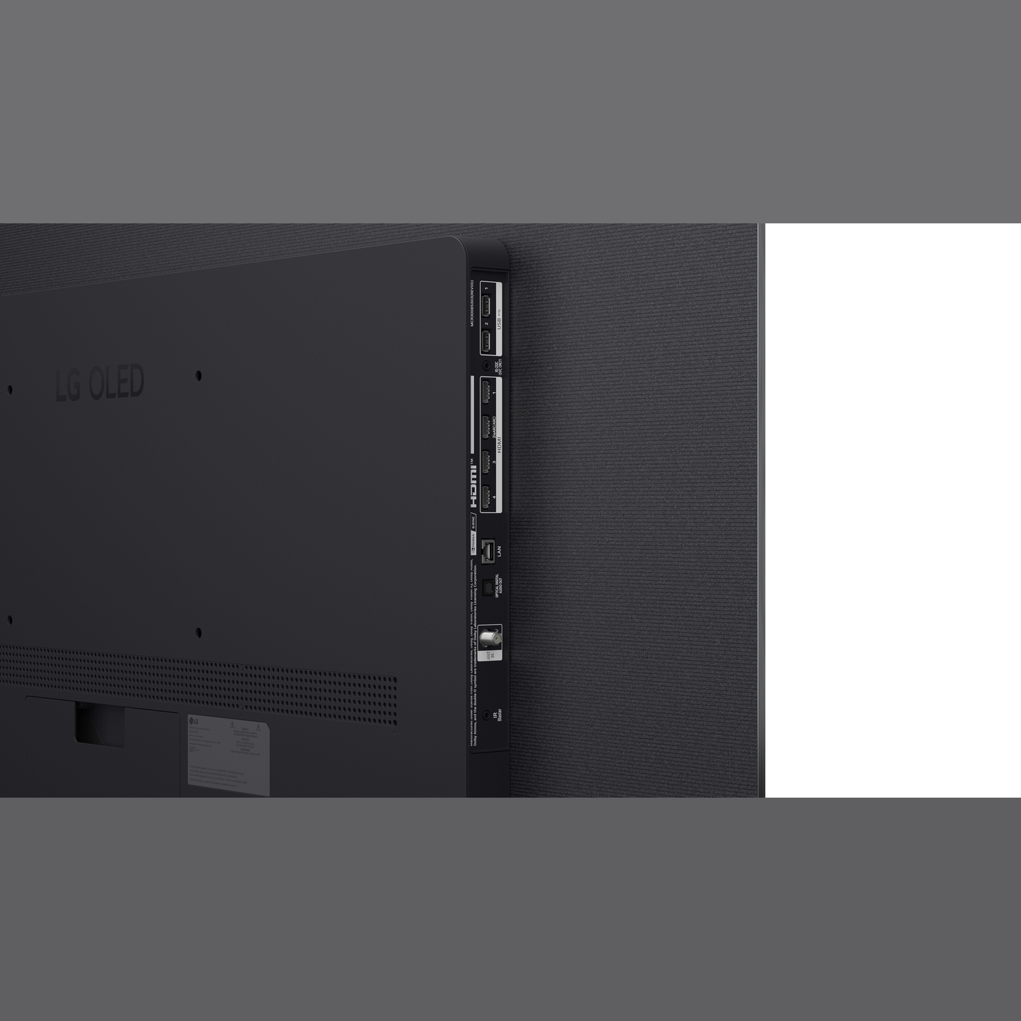 LG OLED65C69LB OLED-Fernseher Anschlussfeld auf der Rueckseite