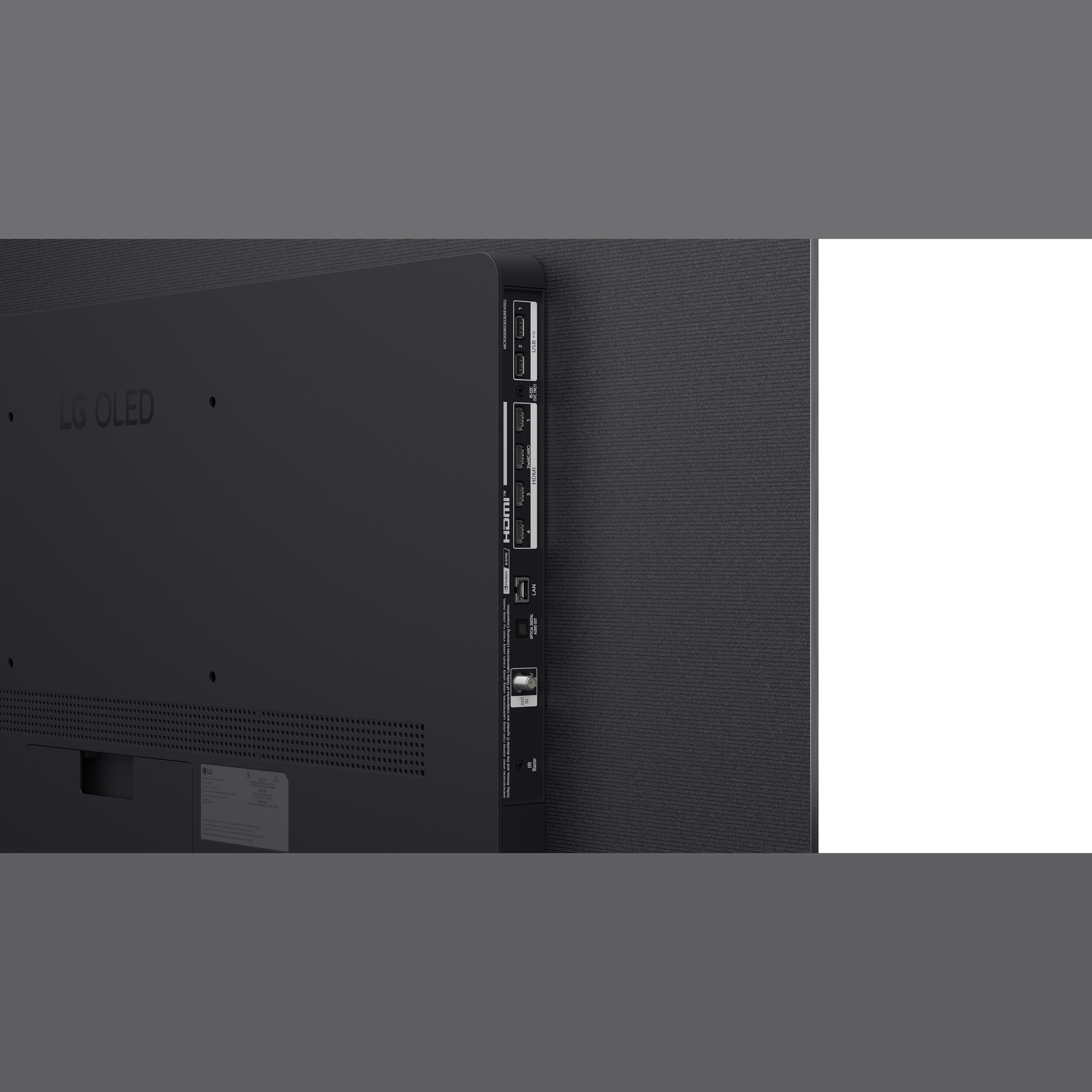 LG OLED65C69LB OLED-Fernseher Anschlussfeld auf der Rueckseite