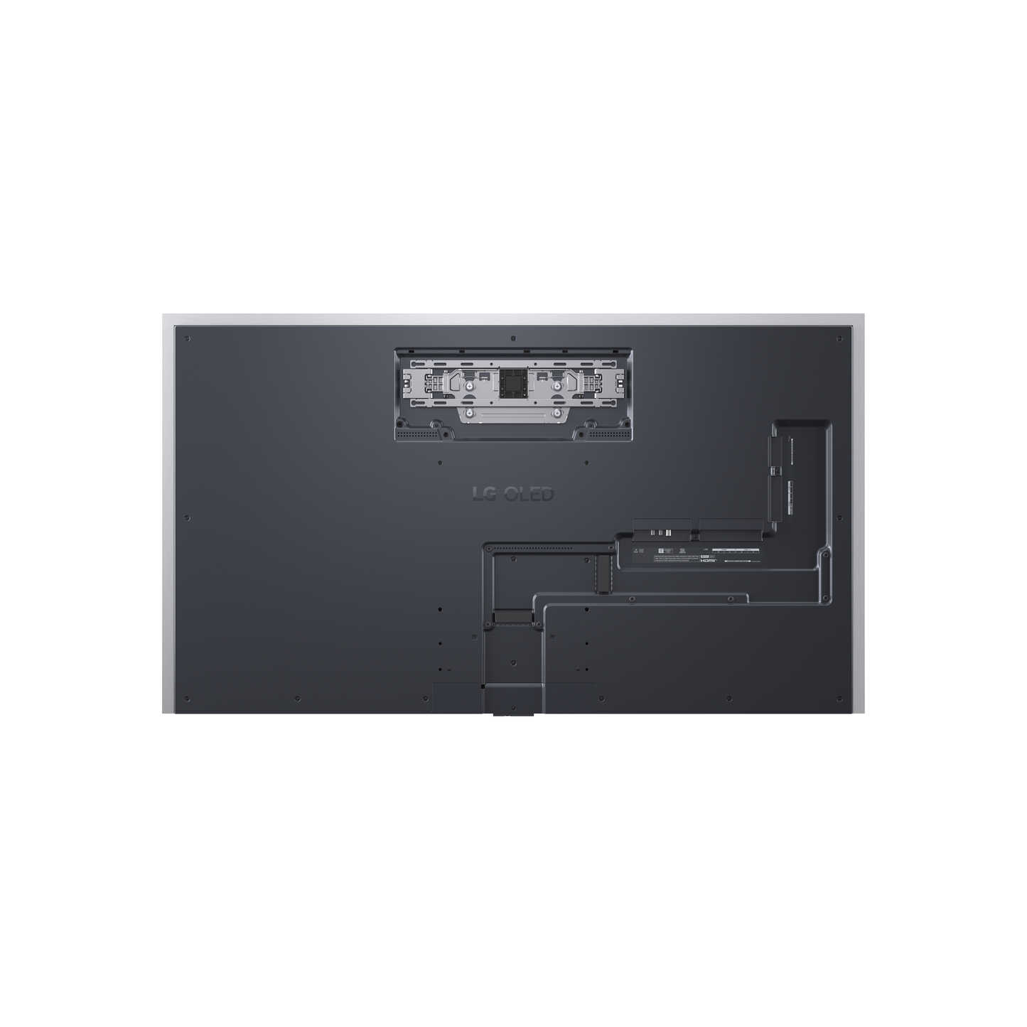 LG OLED65G67LW OLED-Fernseher Rueckansicht mit Wandhalterung