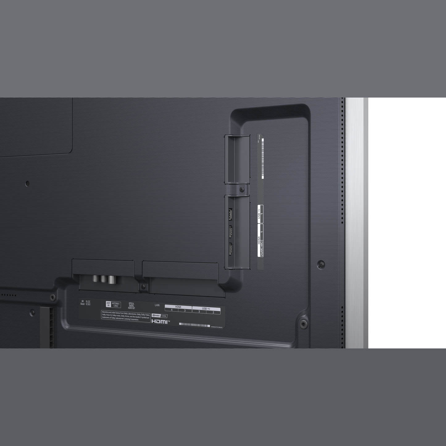 LG OLED65G69LS OLED-Fernseher Anschlussfeld auf der Rueckseite