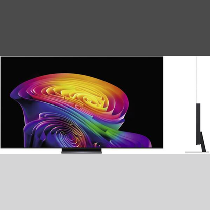 LG OLED83C69LB OLED Fernseher Frontansicht mit Seitenprofil