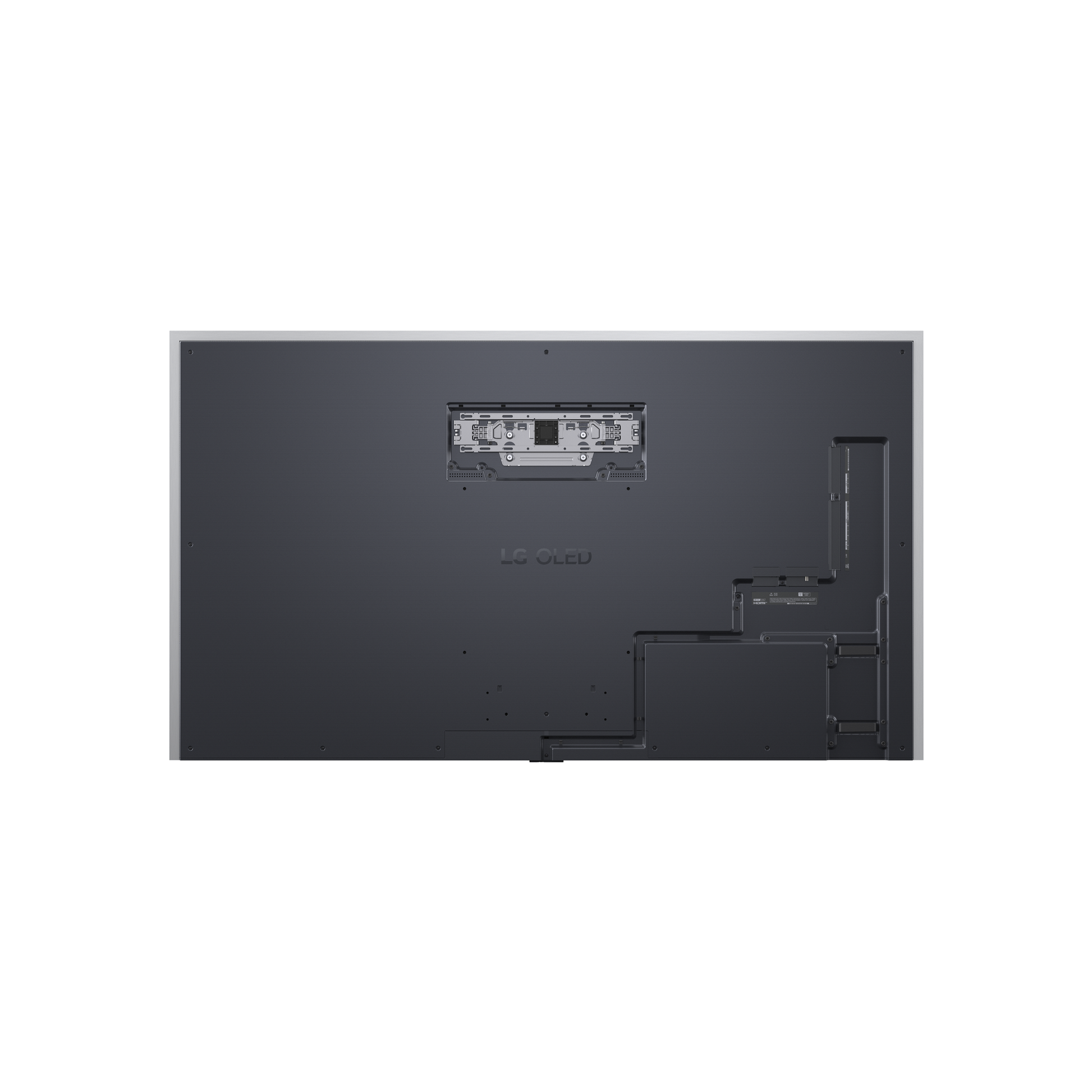 LG OLED83G67LW OLED Fernseher Rueckansicht mit montierter Wandhalterung