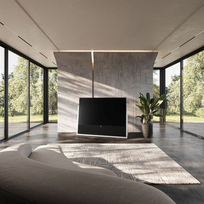 Loewe Iconic Inspire.55 OLED-Fernseher Weiss im Wohnzimmer