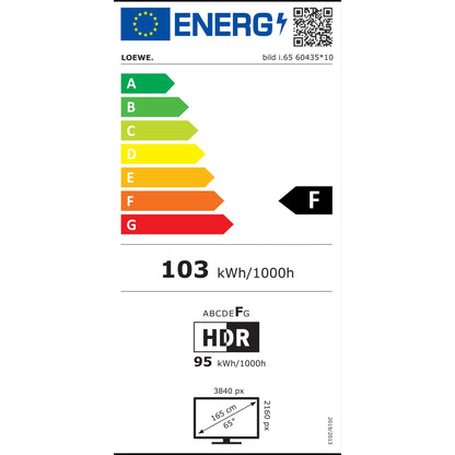Energieeffizienzklasse-Etikett Loewe Iconic Inspire.65 (Klasse F)