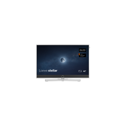 Loewe Stellar 42 DR+ OLED-Fernseher alu black lava Vidaa Frontansicht