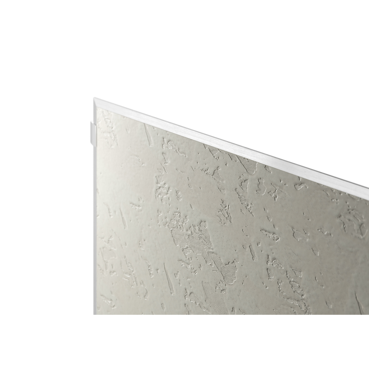 Loewe Stellar 55 DR+ OLED-Fernseher alu concrete Tizen Detailansicht Stein-Rückwand
