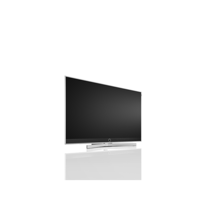 Loewe Stellar 55 DR+ OLED-Fernseher alu concrete Tizen Schrägansicht