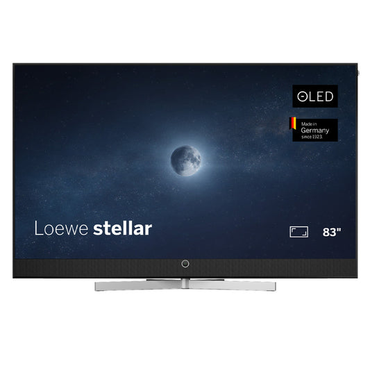 Loewe Stellar 83 DR+ OLED-Fernseher alu black Vidaa Frontansicht