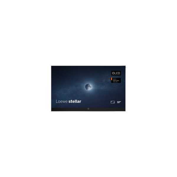 Loewe Stellar 97 DR+ OLED-Fernseher alu black Vidaa Frontansicht