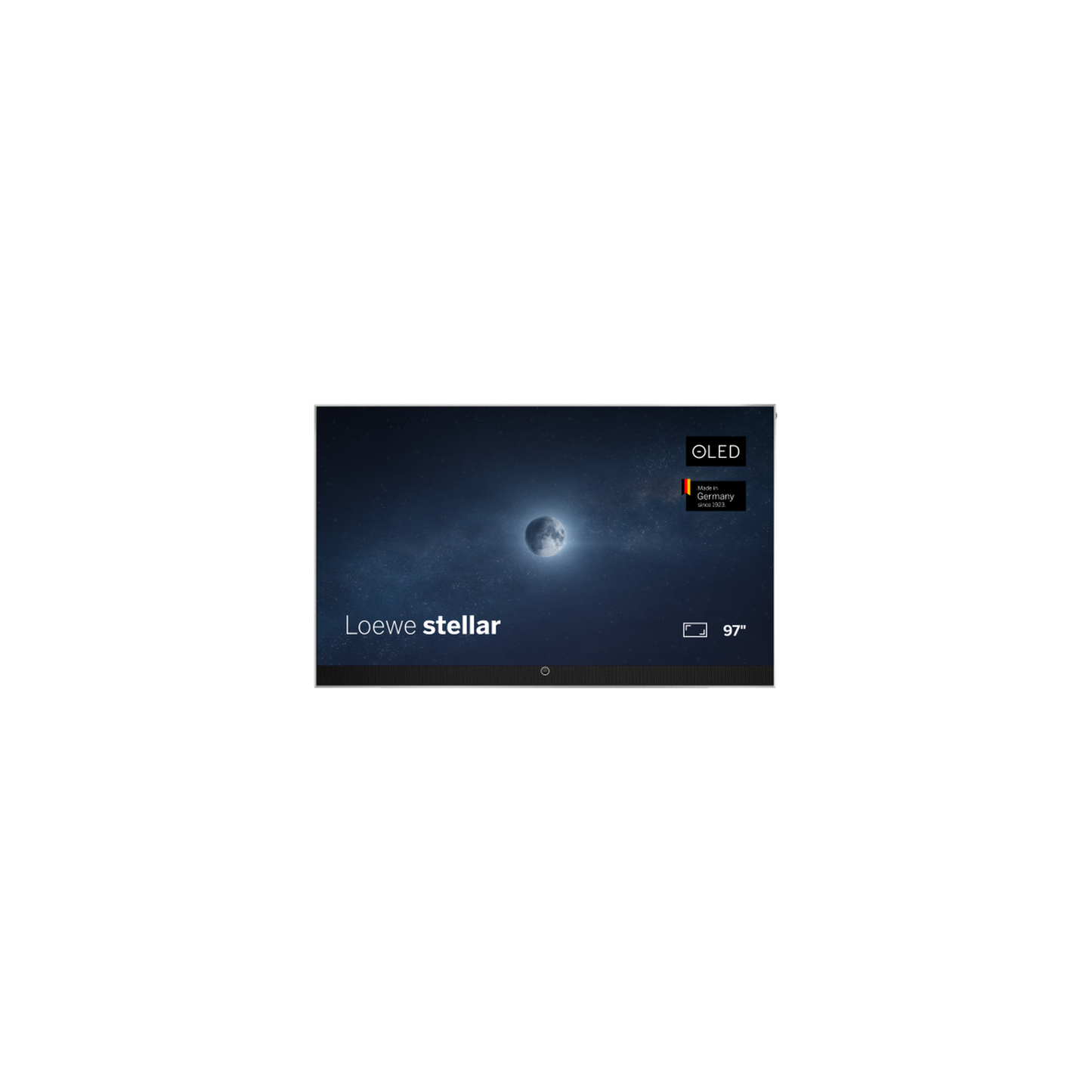 Loewe Stellar 97 DR+ OLED-Fernseher alu black Vidaa Frontansicht