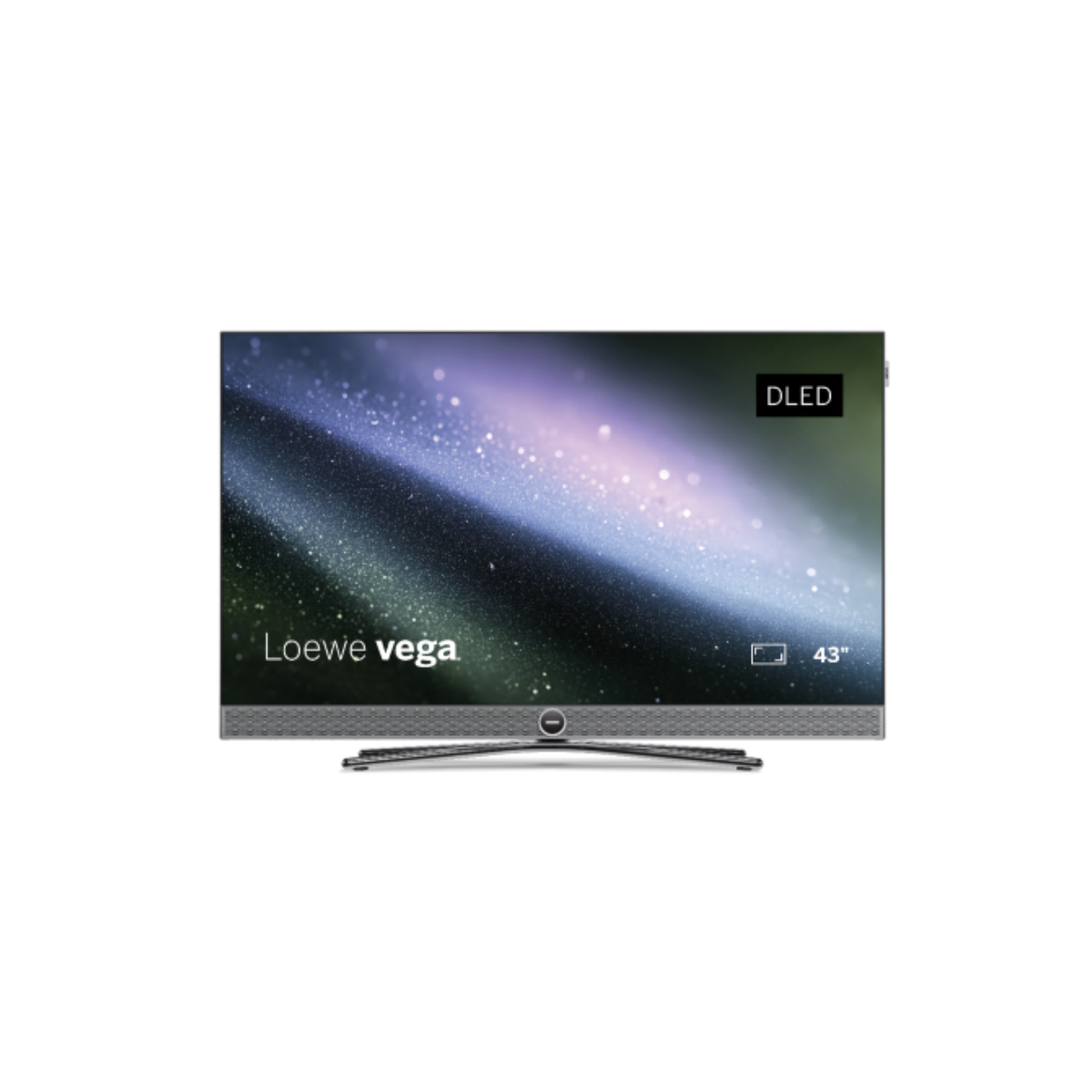 Loewe Vega 43 LED-Fernseher alu brushed Frontansicht