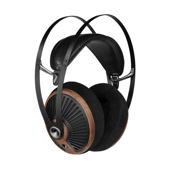 Meze Audio 105 Silva Over-Ear-Kopfhörer Seitenansicht mit Walnussholz-Ohrmuscheln