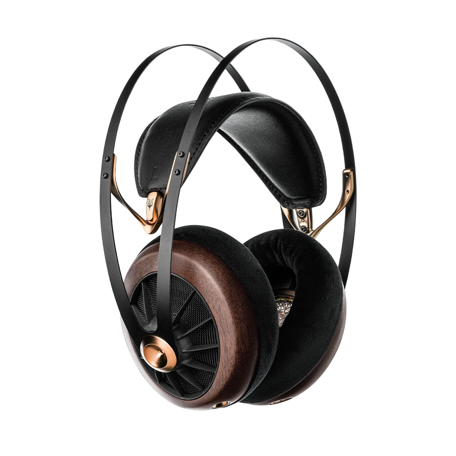 Meze Audio 109 PRO Over-Ear-Kopfhörer Seitenansicht mit Walnussholz-Ohrmuscheln