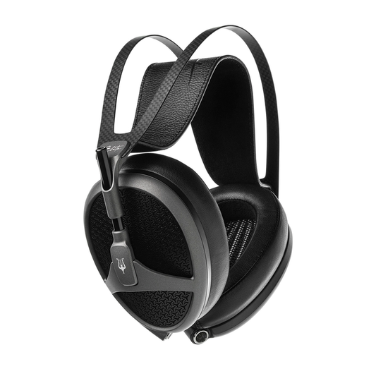Meze Audio Elite Over-Ear-Kopfhörer Seitenansicht mit Karbon-Kopfbügel