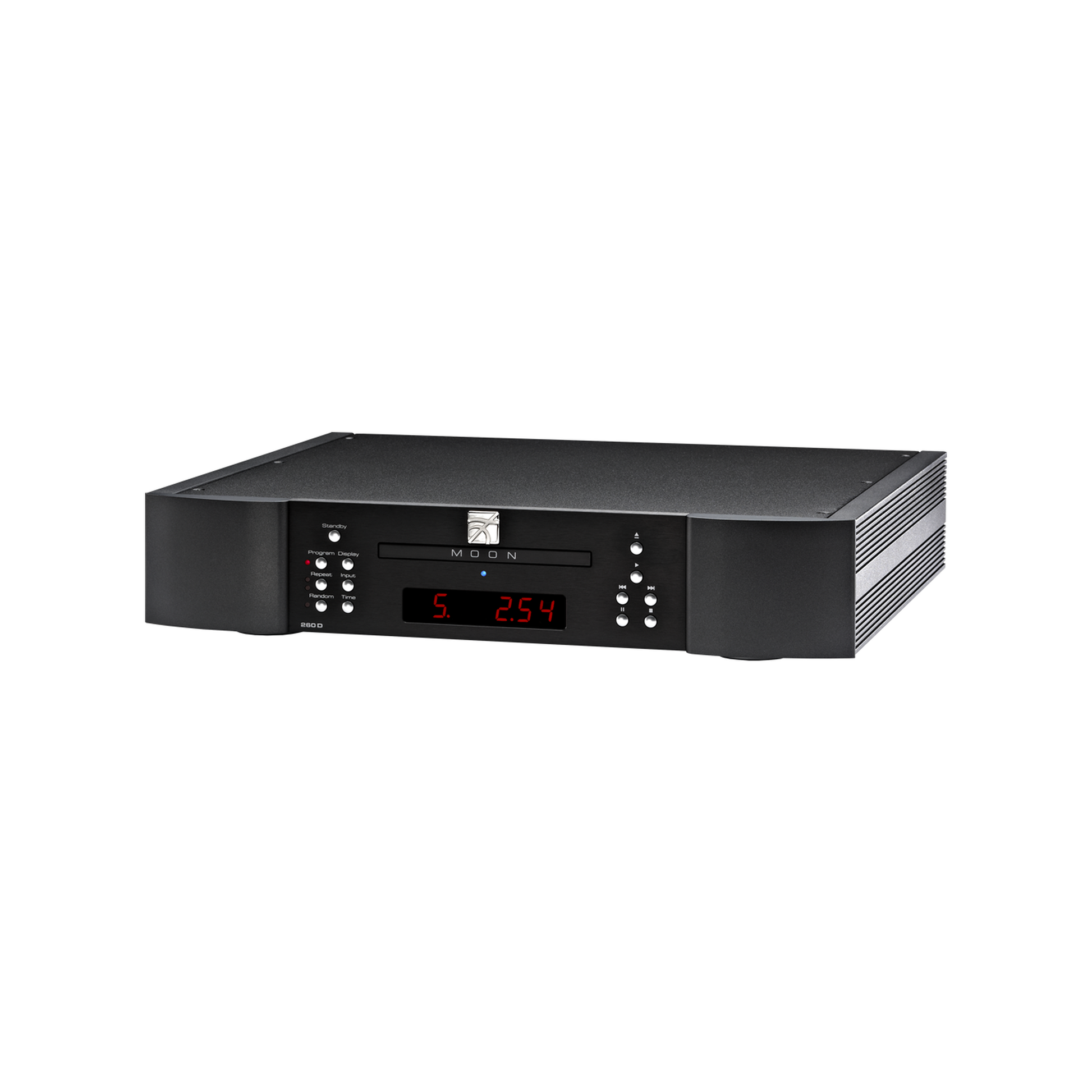MOON 260D CD-Transport mit DAC Frontansicht schwarz