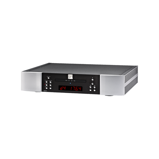 MOON 260D CD-Transport mit DAC Frontansicht silber schwarz