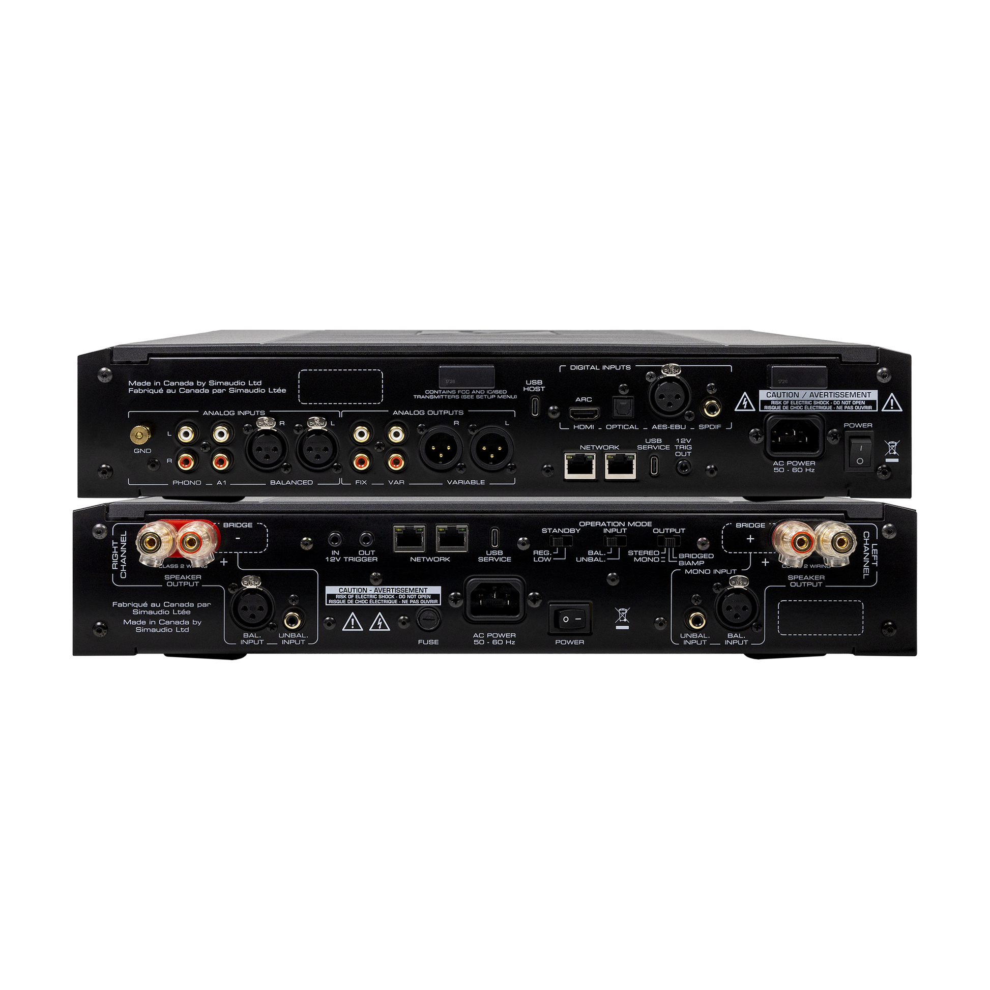 MOON 461 + 491 Compass HiFi-Set Rückansicht schwarz