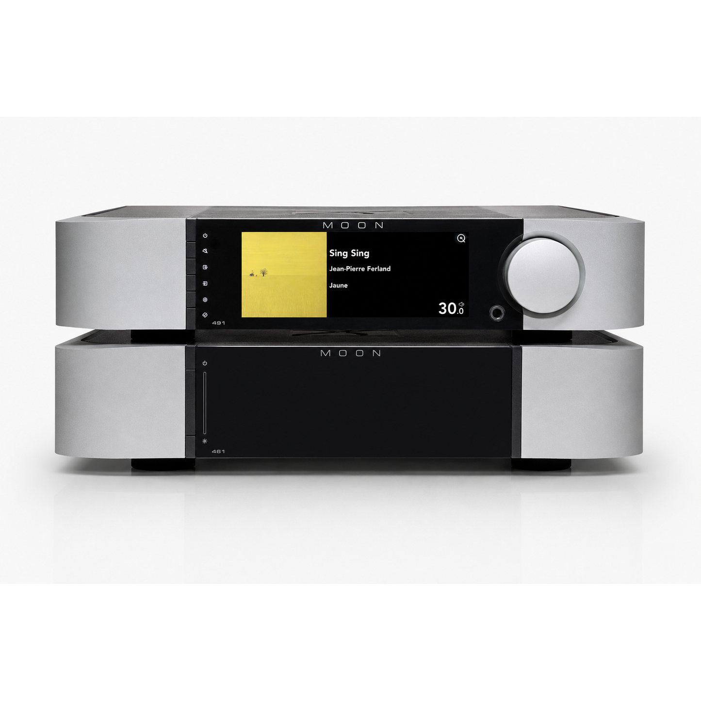 MOON 461 + 491 Compass HiFi-Set Frontansicht silber schwarz