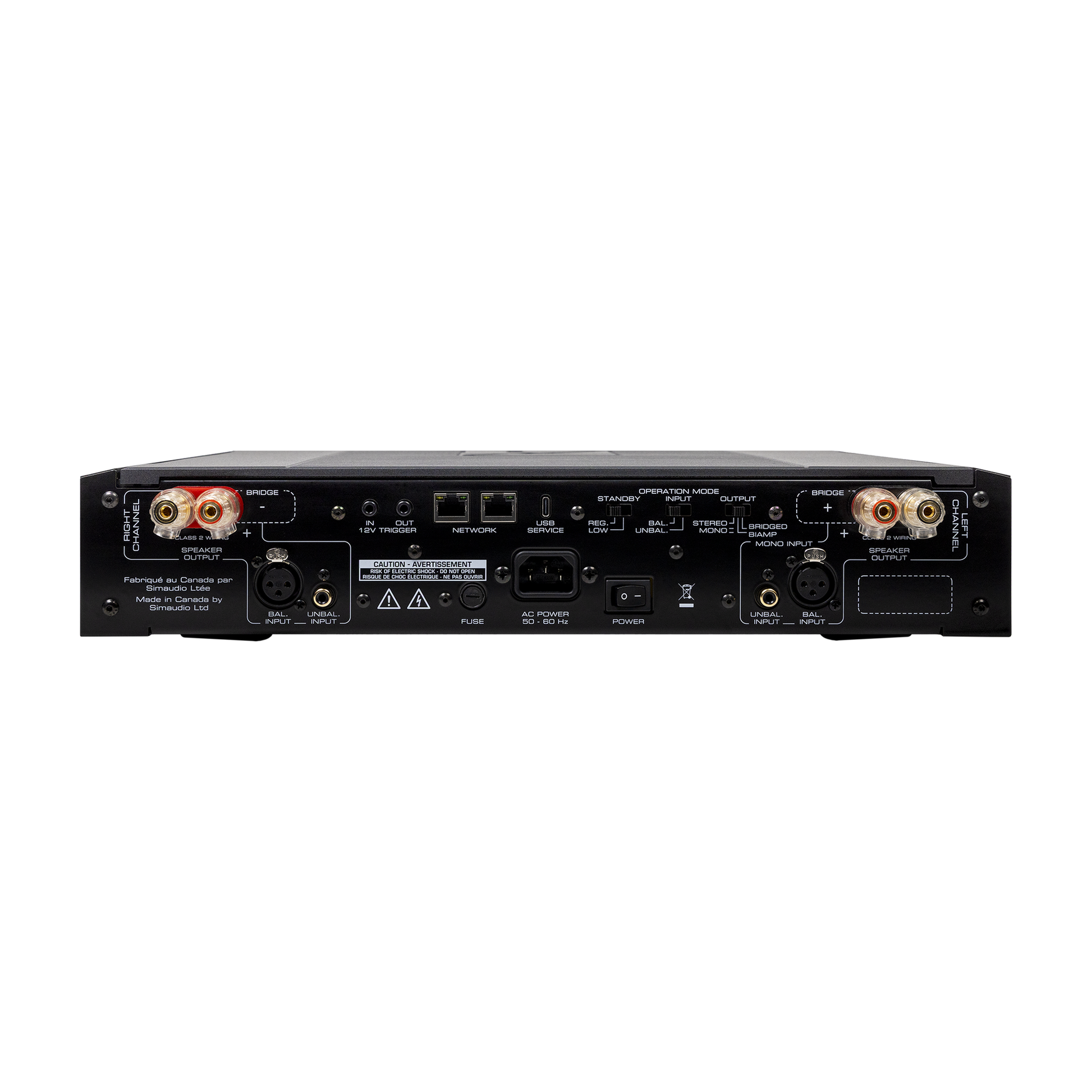 MOON 461 Stereo-Endstufe Compass Rückansicht 3 schwarz – im Set 461 + 491 schwarz