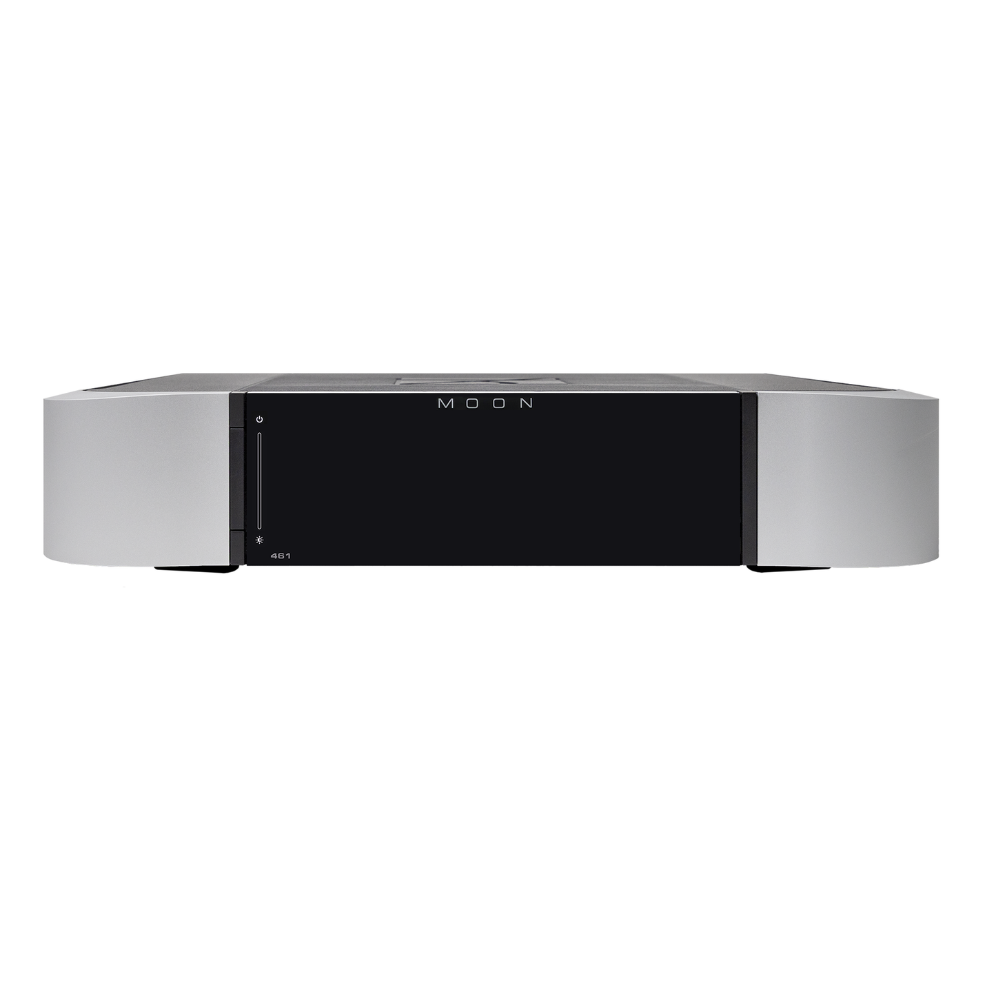 MOON 461 Stereo-Endstufe Compass Frontansicht silber