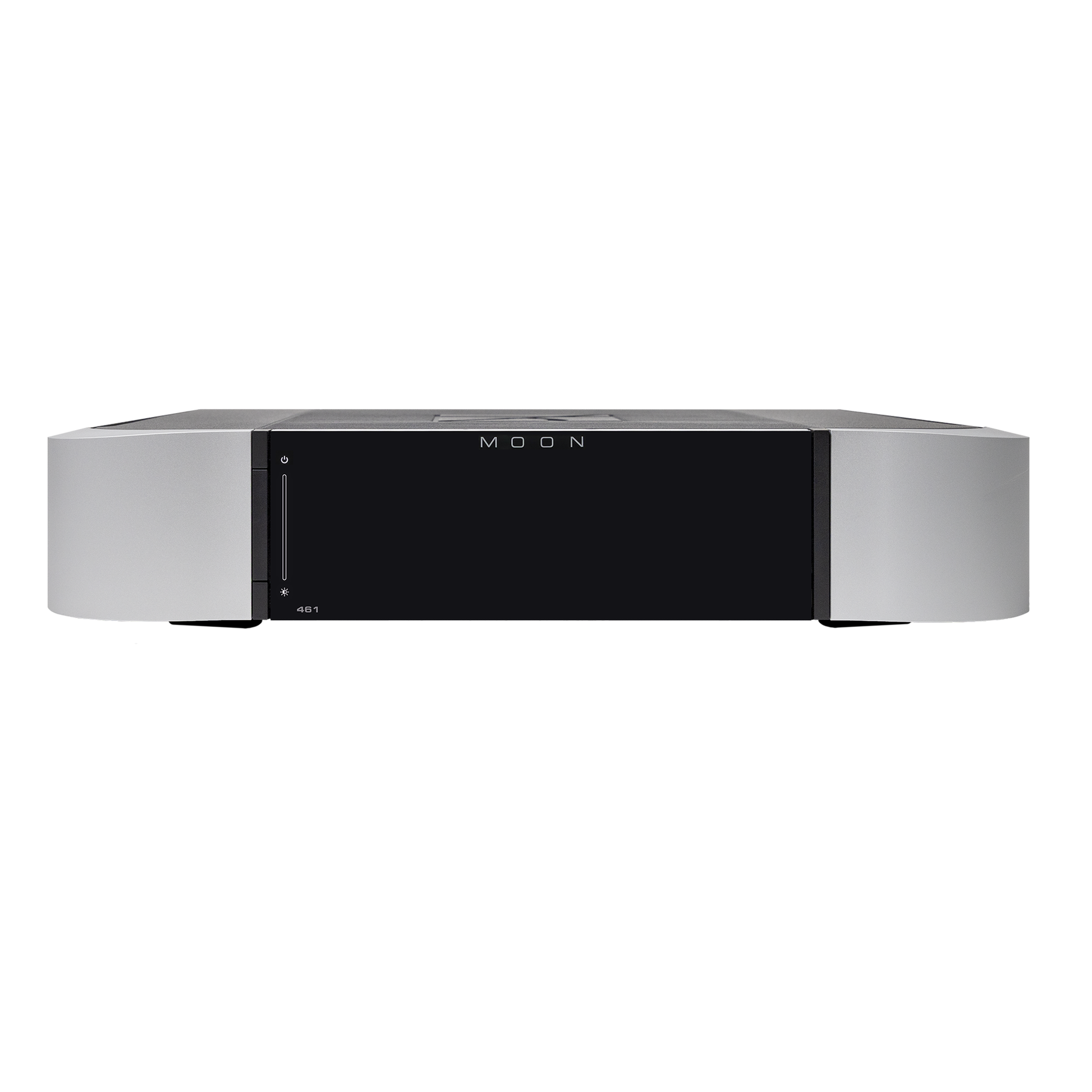 MOON 461 Stereo-Endstufe Compass Frontansicht silber