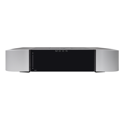 MOON 461 Stereo-Endstufe Compass Frontansicht silber