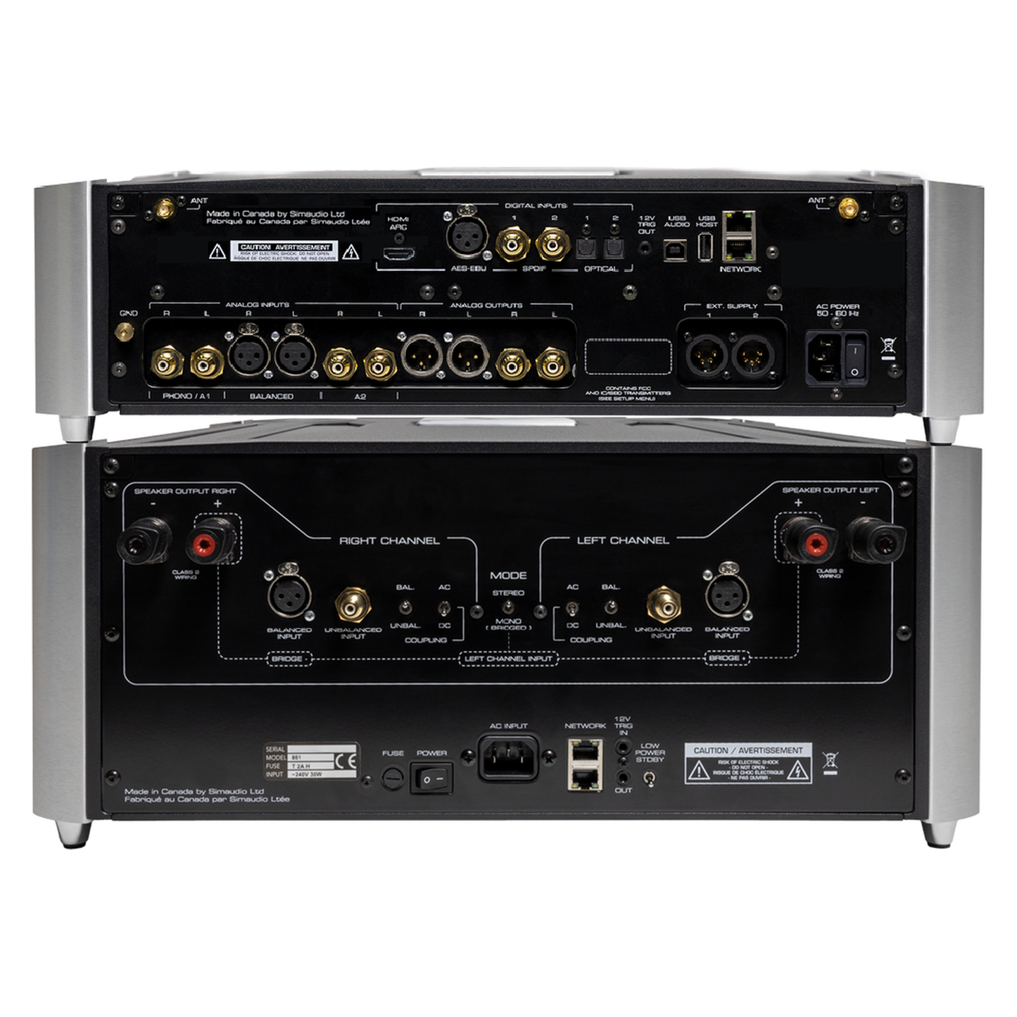 MOON 861 + 891 HiFi-Set Rückansicht north collection