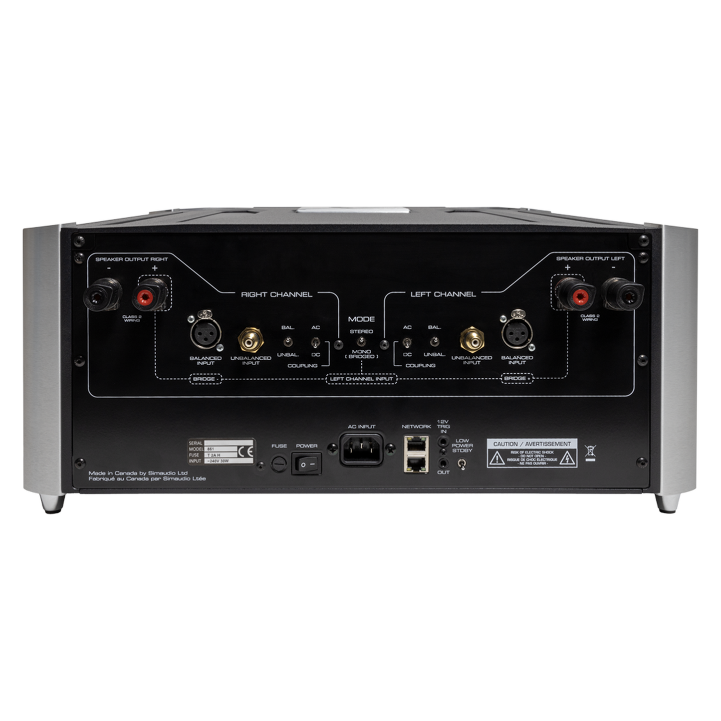 MOON 861 Stereo-Endstufe Rückansicht 3 north collection im Set mit 891