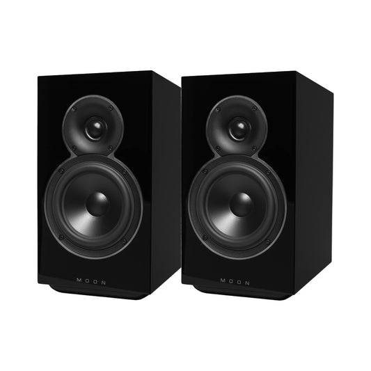 MOON Voice 22 Regallautsprecher Stereopaar schwarz hochglanz