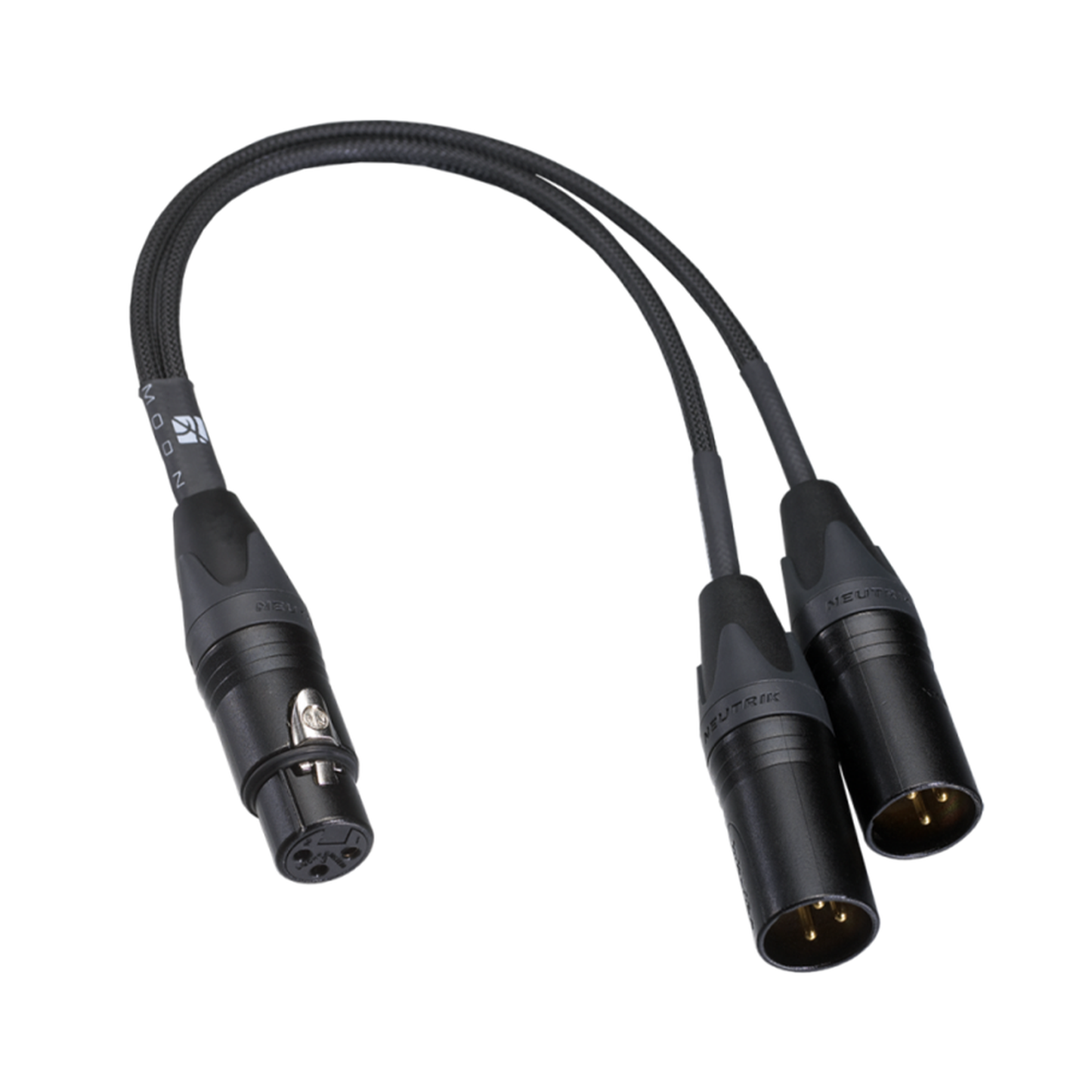 MOON XLR Mono Adaptor Paar Frontansicht fuer 330a 860a 870a
