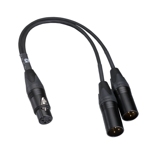 MOON XLR Mono Adaptor Paar Frontansicht fuer 330a 860a 870a