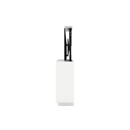 Multibrackets 4684 AV-Cabinet TV-Lift 55 Zoll Weiss Seitenansicht, Halterung ohne Fernseher, schmale Bautiefe