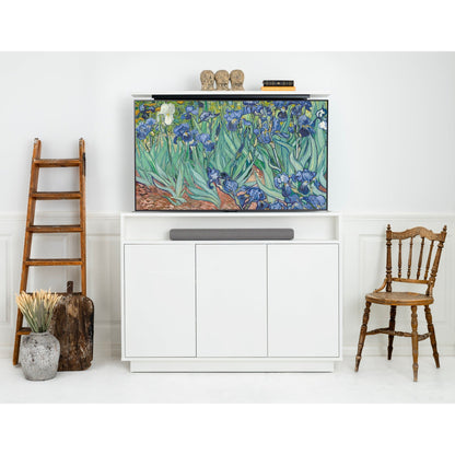 Multibrackets 4691 AV-Cabinet TV-Lift 65 Zoll Weiss Lifestyle, Wohnraum, Fernseher ausgefahren