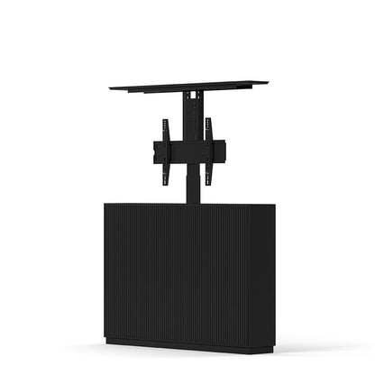 Multibrackets 8033 AV-Cabinet TV-Lift 55 Zoll Slimline Schwarz Frontansicht, Lift ausgefahren, Halterung ohne Fernseher