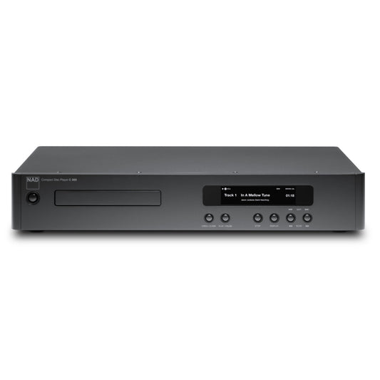 NAD C 569 CD-Player Frontansicht mit Laufwerksschublade und Farbdisplay