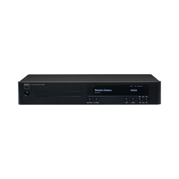 NAD C 589 CD-Player Frontansicht mit Laufwerksschublade und Display