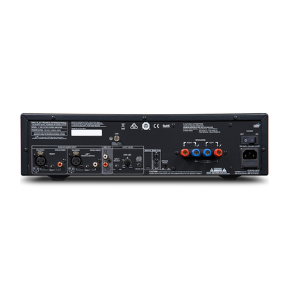 NAD C298 Stereo-Endstufe Anschlussfeld mit XLR Cinch Lautsprecherklemmen und Bridge-Mode-Wahl