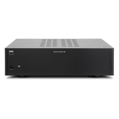 NAD C298 Stereo-Endstufe Frontansicht schwarzes Gehäuse mit Bridge-Mode-Schalter