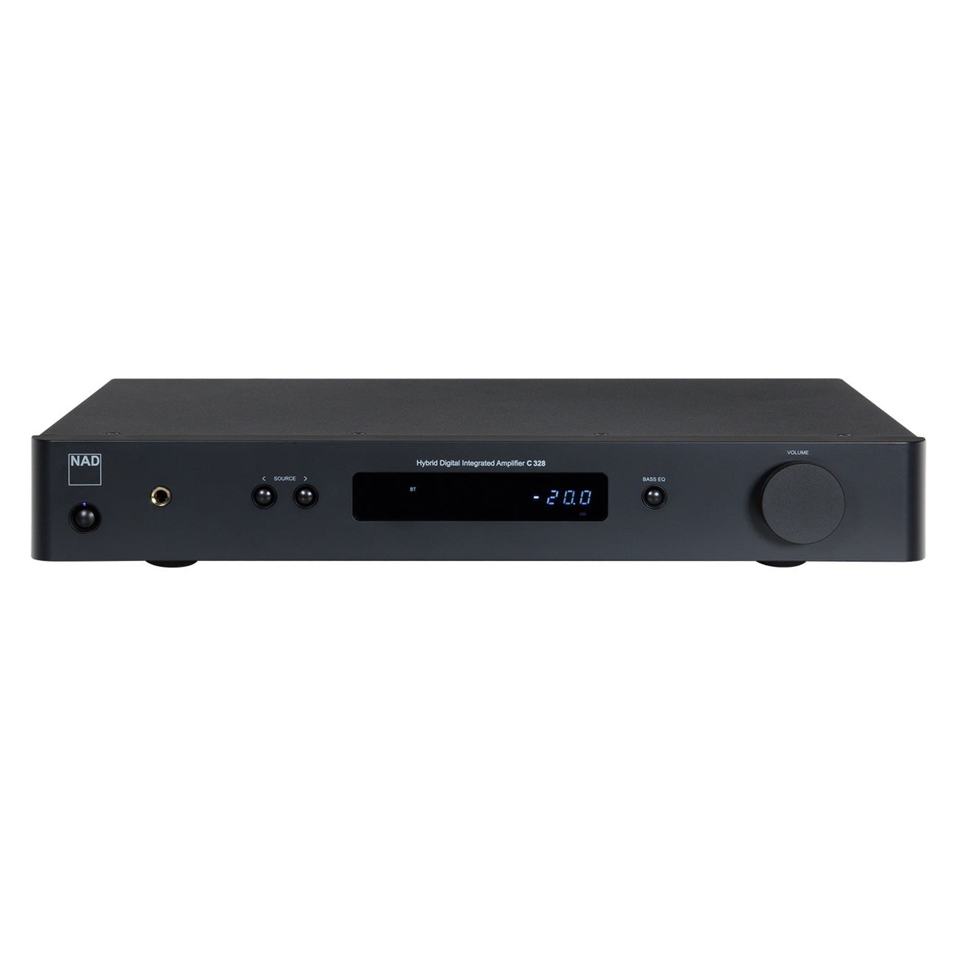 NAD C328 Stereo-Vollverstärker 2x50W HybridDigital Frontansicht schwarz