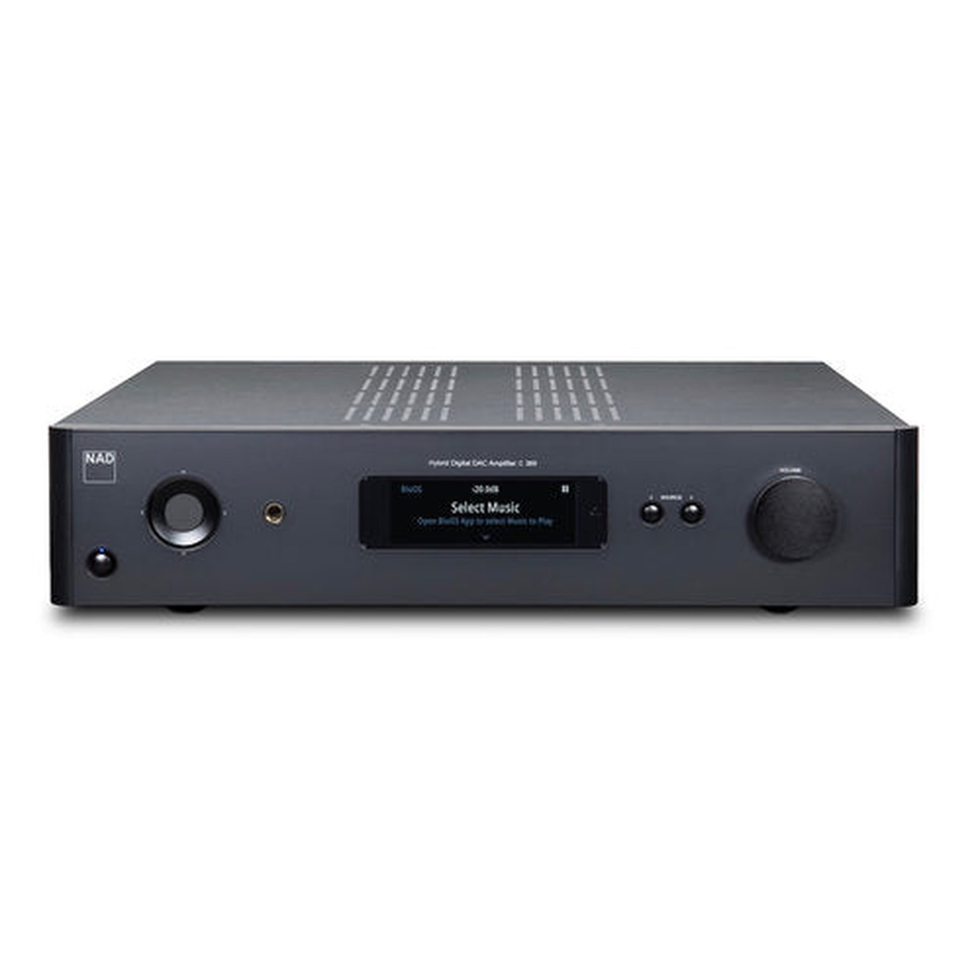 NAD C389 Vollverstärker Frontansicht mit ESS-DAC und BluOS-Display