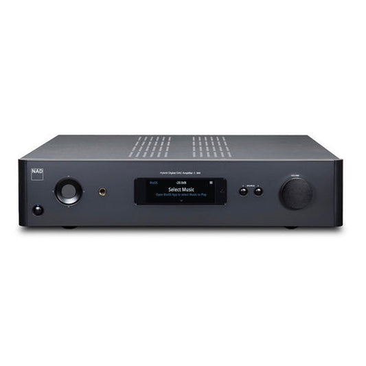 NAD C389 Vollverstärker Frontansicht mit ESS-DAC und BluOS-Display