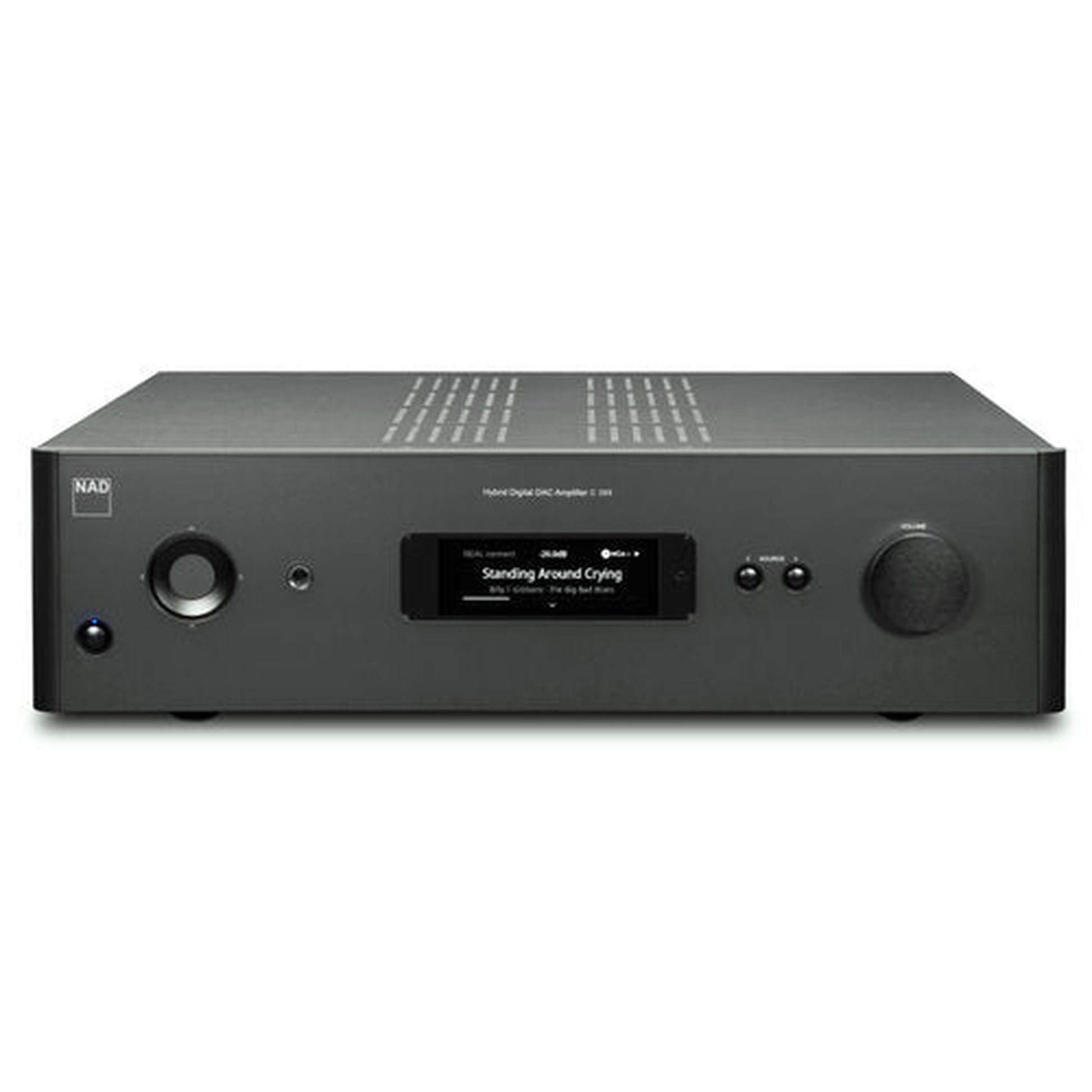 NAD C399 Vollverstärker Frontansicht mit Display und Lautstärkeregler