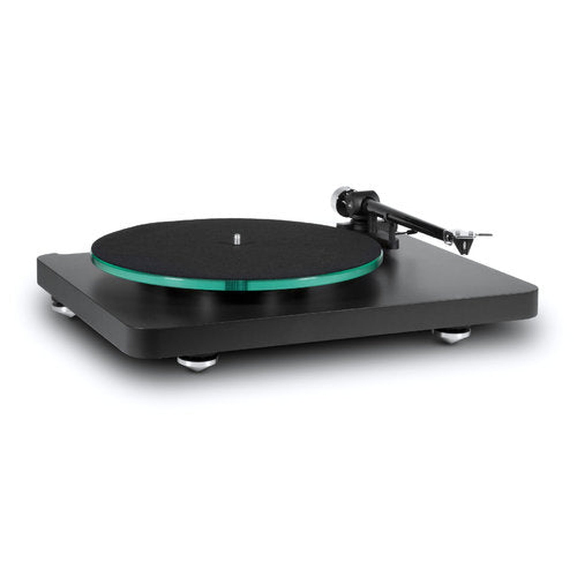 NAD C588 Plattenspieler Ortofon 2M Red Carbonfaser Tonarm Frontansicht
