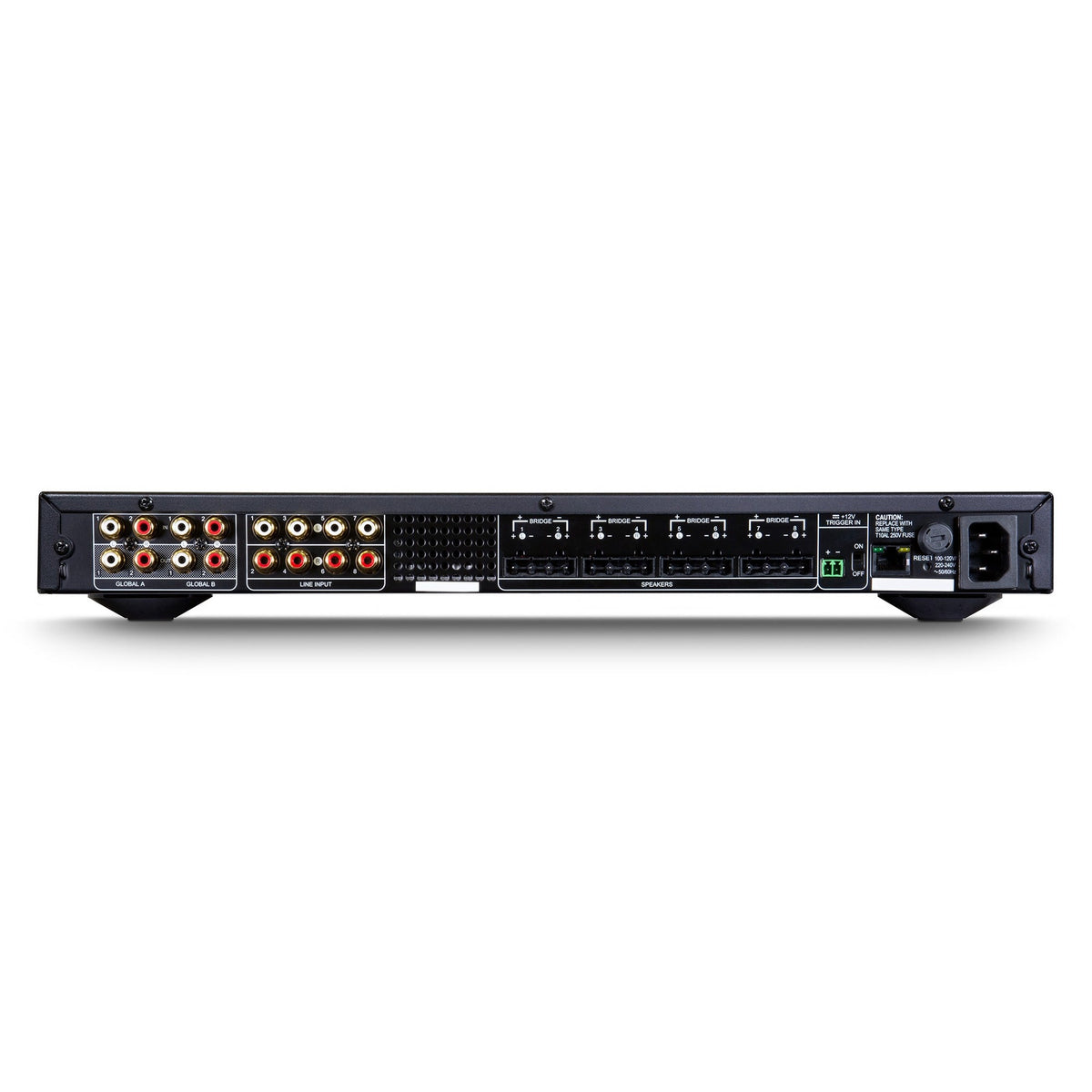 NAD CI 8-120 DSP v2 Mehrkanal-Verstärker, Rückansicht