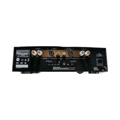 NAD M23 V2 Stereo-Endstufe Anschlussfeld mit XLR Cinch Lautsprecherklemmen und Bridge-Mode-Schalter