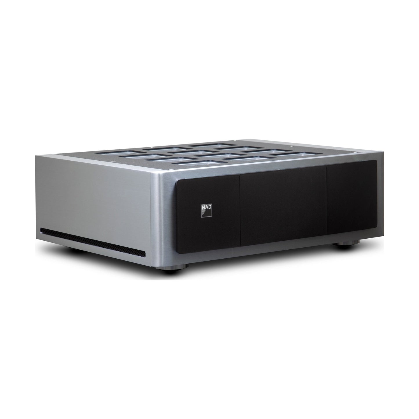 NAD M28 7-Kanal-Endstufe Schrägansicht Purifi Eigentakt High-End Heimkino