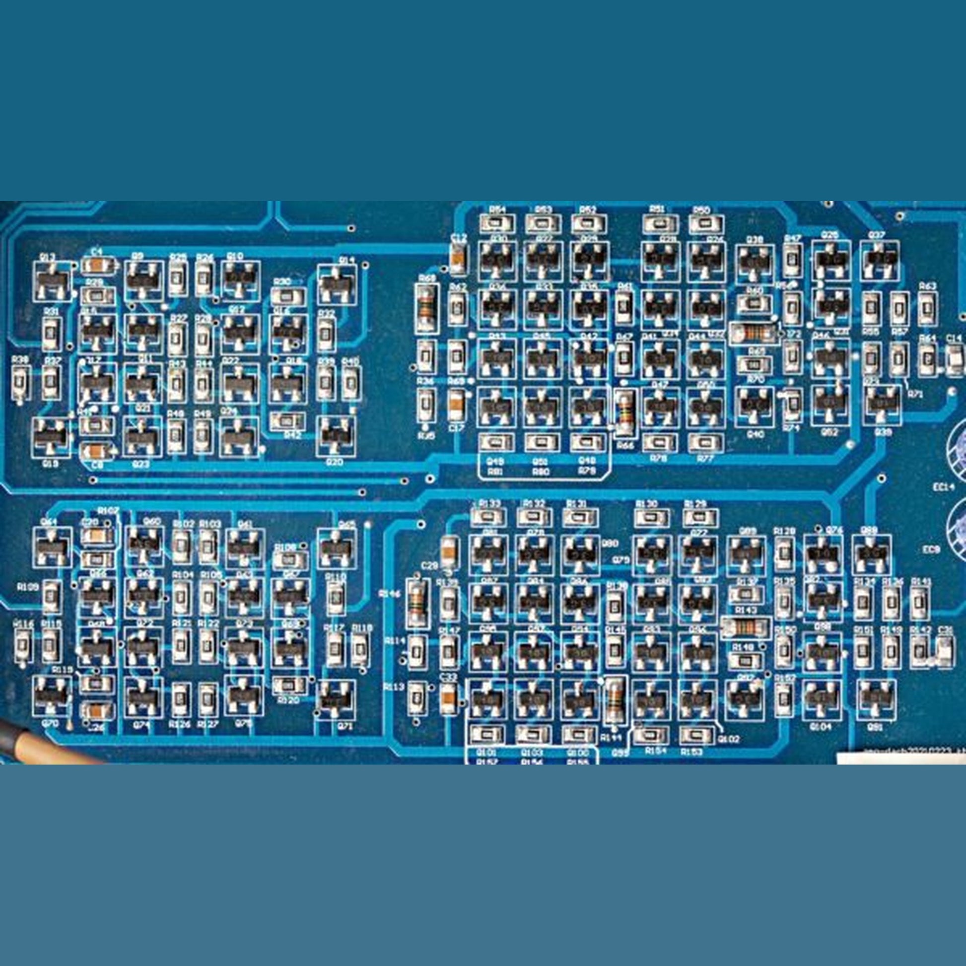 NuPrime AMG DAC D/A-Wandler mit Vorstufe Detailansicht der Current-Transmitter-Schaltung auf der Platine