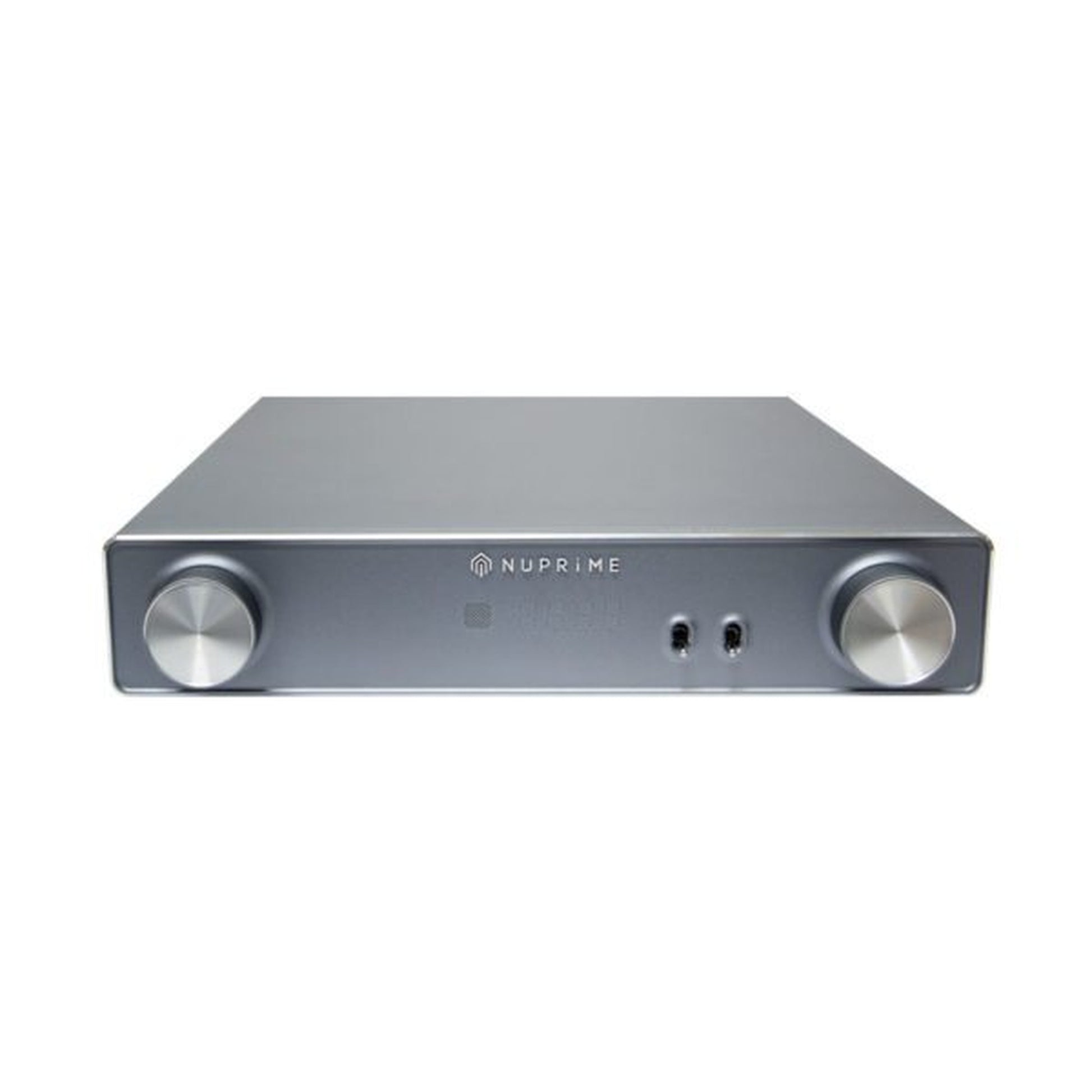 NuPrime AMG DAC D/A-Wandler mit Vorstufe Frontansicht mit Lautstärkeregler und Kopfhörerausgang